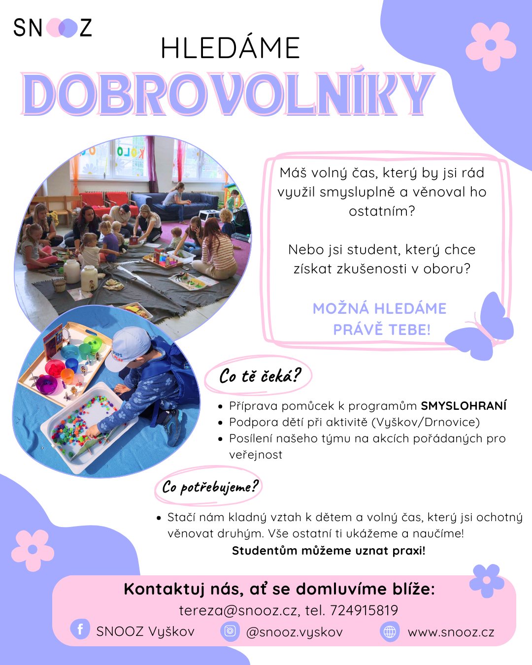 Hledáme dobrovolníky z Vyškova a okolí