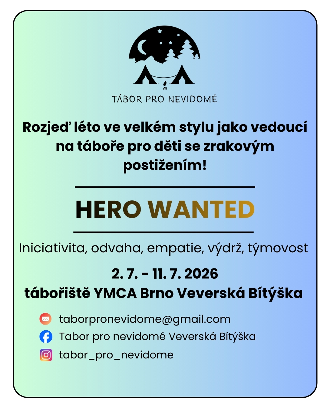 Tábor pro nevidomé Veverská Bítýška