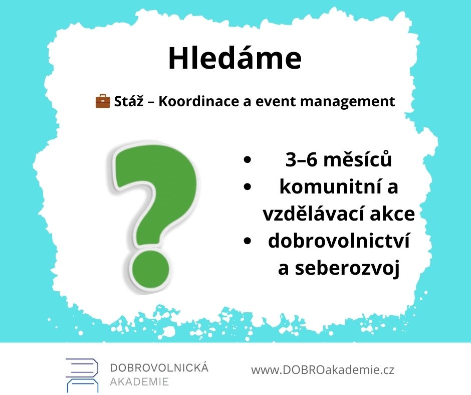 Stáž – Koordinace a event management